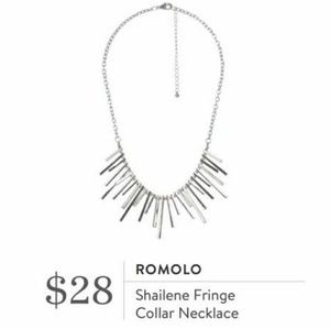 Romolo Silver Shailene Fringe Collar Necklace